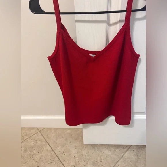 St. John Vibrant Red Camisole Top - Picture 1 of 4